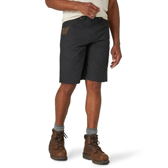Wrangler Mens Size 44 Workwear Relaxed Fit Technician Short Black Tool Pocket - Picture 1 of 8
